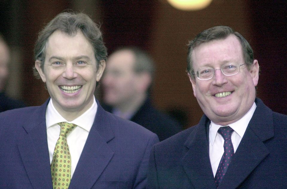 Prime minister Tony Blair and first minister David Trimble (John Stillwell/PA)