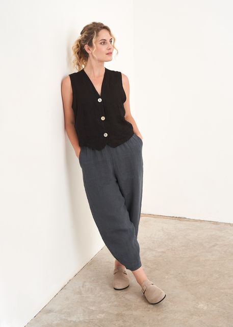 Linen trousers, £89, Busby & Fox