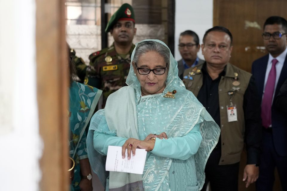 Tensions have been growing since the fall of former Bangladeshi prime minister Sheikh Hasina (Altaf Qadri/AP)