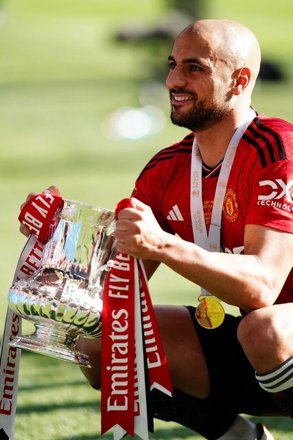 Sofyan Amrabat won the FA Cup with United last season (John Walton/PA)