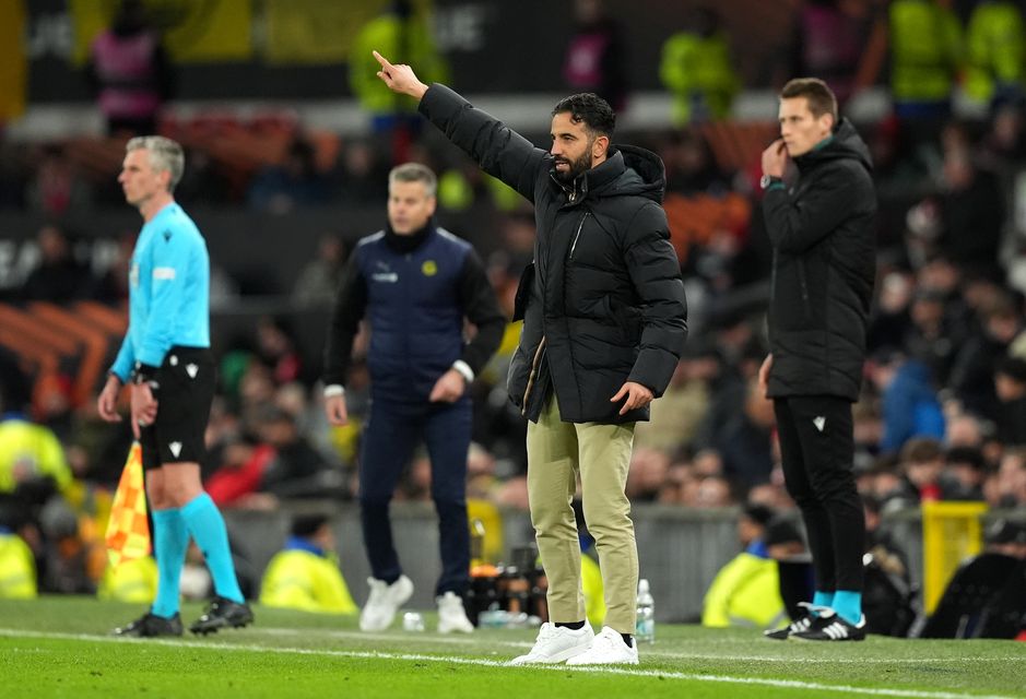 Ruben Amorim oversaw a 3-2 win against Bodo/Glimt in the Europa League (Martin Rickett/PA)