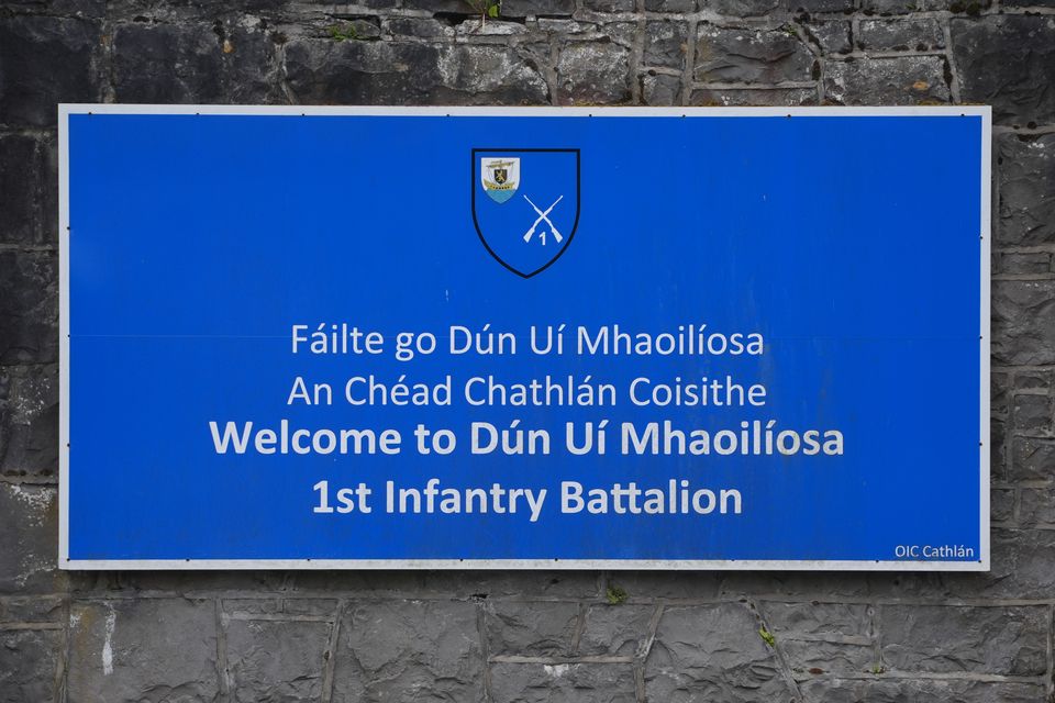 Signage at Renmore Barracks in Co Galway (Brian Lawless/PA)