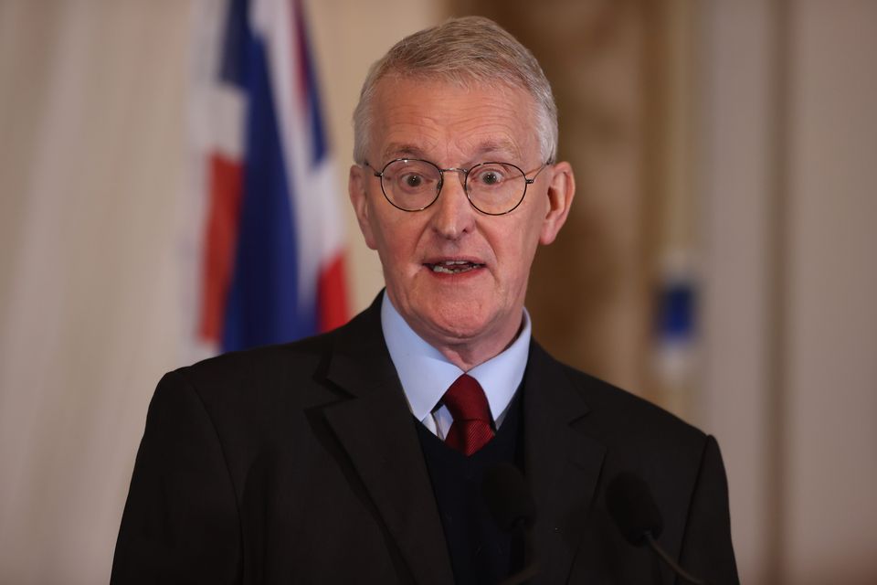 Secretary of State for Northern Ireland Hilary Benn during the British-Irish Intergovernmental Conference in Farmleigh House, Phoenix Park, Dublin (Liam McBurney/PA)