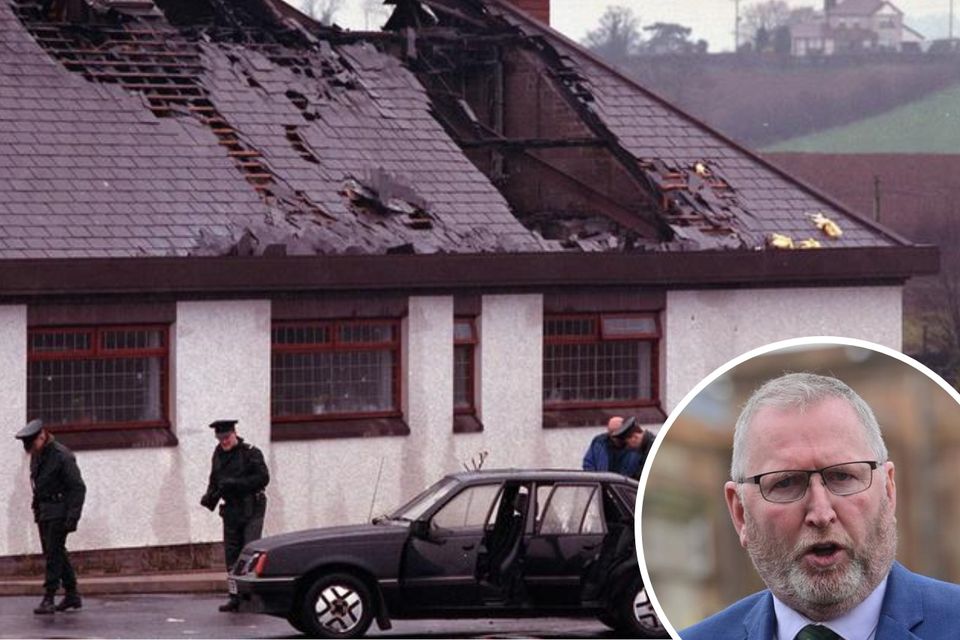 The scene of a shoot-out in Clonoe, near Coalisland, County Tyrone, where four IRA men were killed by the SAS and (inset) Doug Beattie