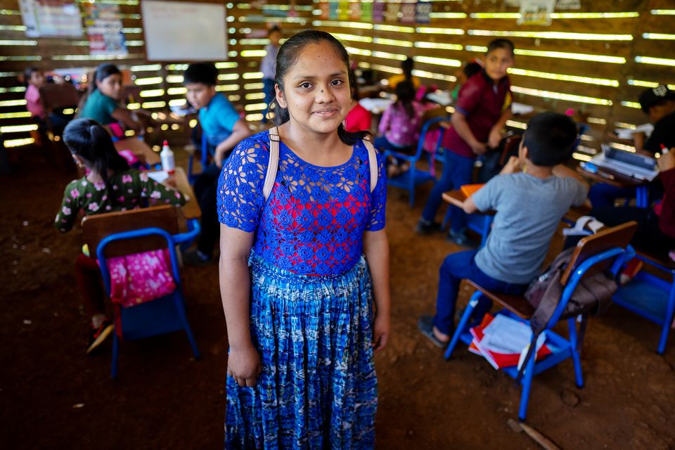 Miriam Estela, 13, has started high school and wants to study teaching or engineering. (Brian Lawless/PA)