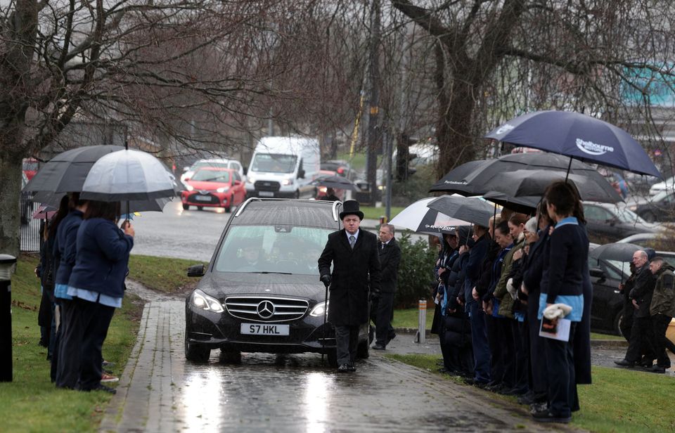 The funeral of murder victim Karen Cummings in Church of St Therese, Banbridge. Photo by Press Eye