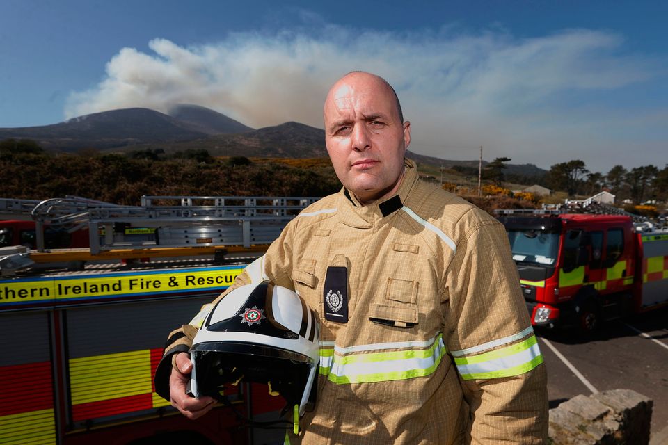 David Harbinson, Area Commander at NI Fire and Rescue Service, at Bloody Bridge car park, Newcastle in Co Down. Photo: Liam McBurney/PA Wire
