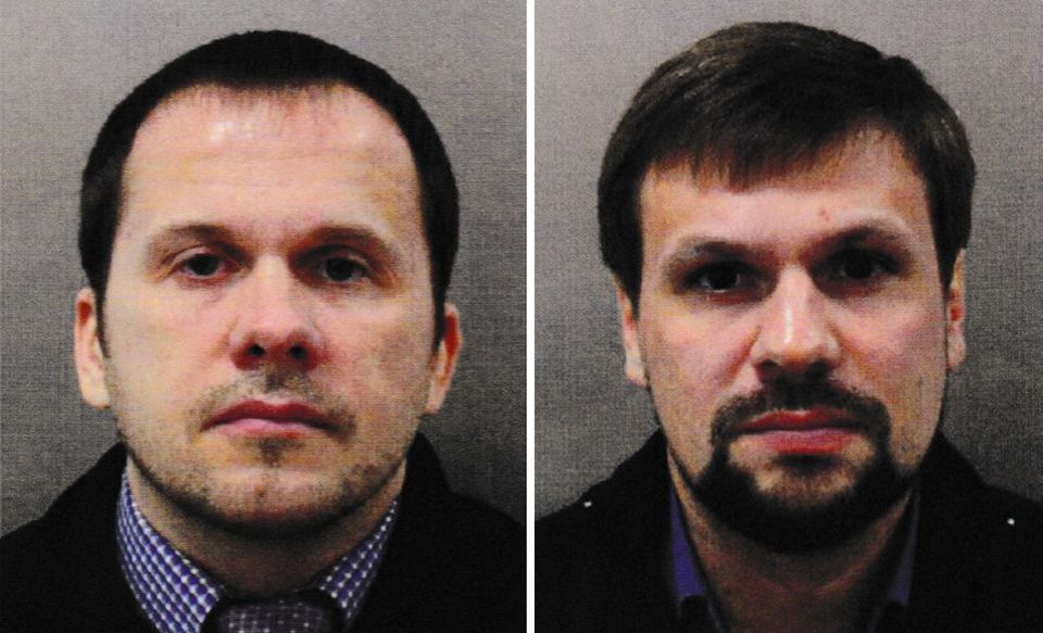 Alexander Petrov, left, and Ruslan Boshirov (Metropolitan Police/PA)