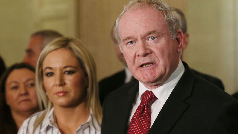 Sinn Fein's Martin McGuinness gives his reaction in the wake of the publication of a Government-ordered review of paramilitary structures in Northern Ireland