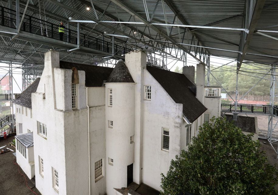 The NTS said new funding would enable it to replace the existing render on the Hill House with one that would resolve the longstanding damp issue (Andrew Milligan/PA)