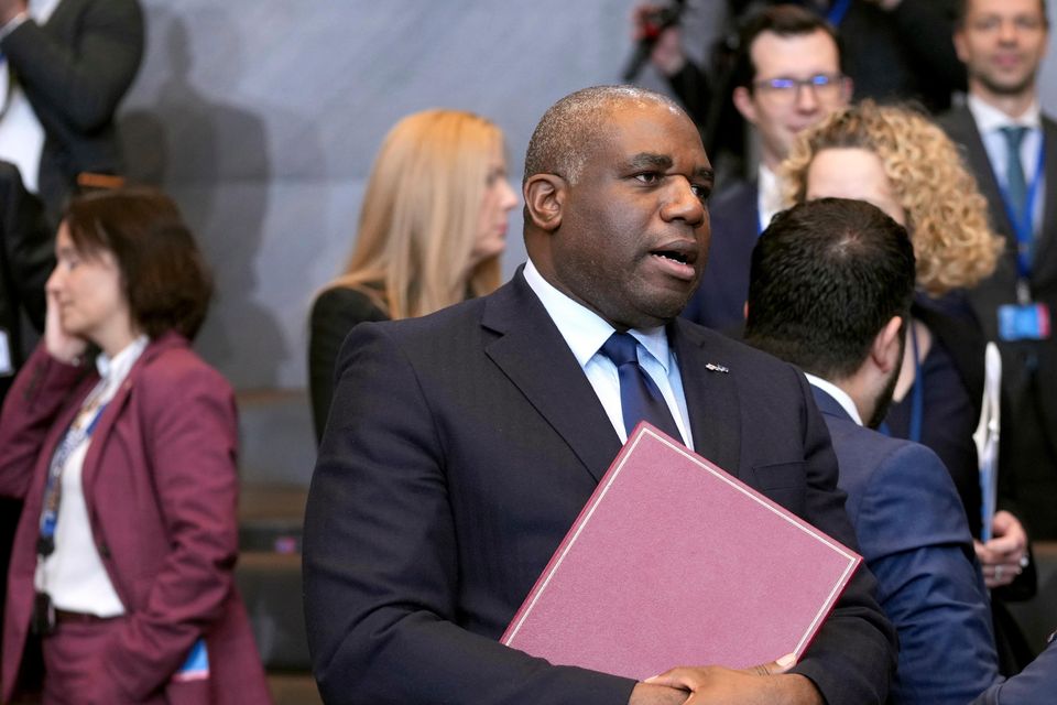 Foreign Secretary David Lammy attended the summit in Brussels (AP)