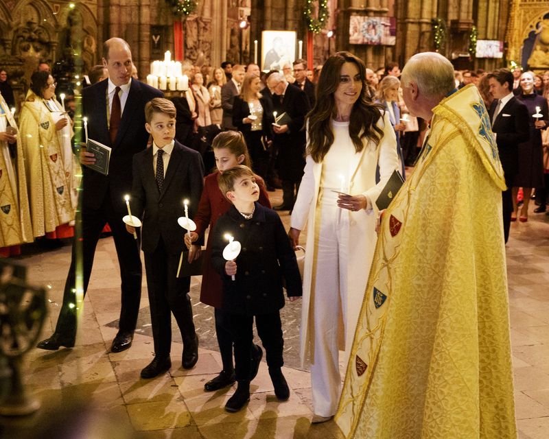 The Wales family at the Together at Christmas Carol Service last year (Jordan Pettitt/PA)