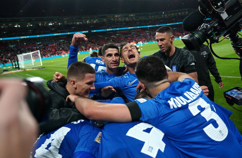 Greece pulled off a huge upset at Wembley (Bradley Collyer/PA)