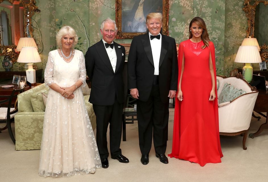 Charles and Camilla with then-US President Donald Trump and his wife Melania as part of his state visit to the UK (Chris Jackson/PA)