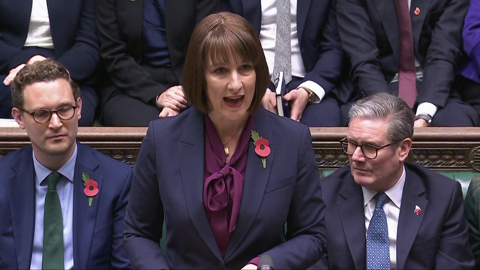 Rachel Reeves delivering her Budget to the House of Commons (House of Commons/UK Parliament/PA)