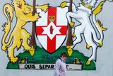 thumbnail: A loyalist mural in the Shankhill area on March 14, 2009 in Belfast