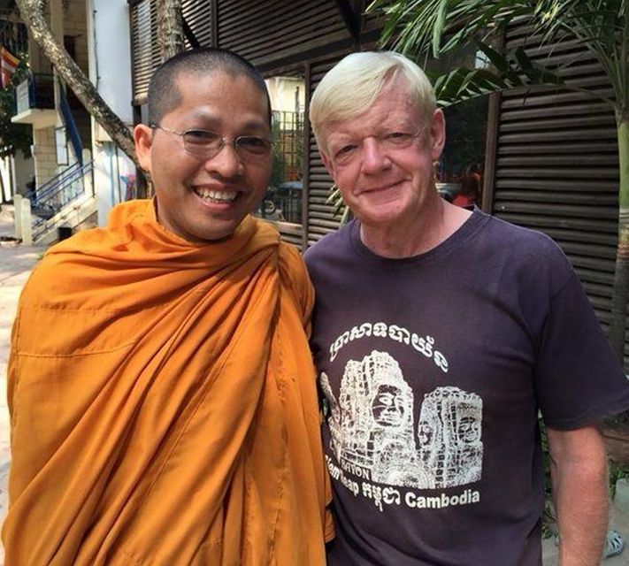 Cecil with Monk Venerable Somnieng who he worked with teaching English to young impoverished Cambodians to improve their career and education prospects