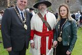 thumbnail: Press Eye - Belfast - Northern Ireland  - 13th July 2017 - 

Paul Reid, Mayor of Mid and East Antrim and  Deputy Mayor Cheryl Johnston, with Boyd Rankin who took part of  the re-enactment of the Siege of Carrickfergus Castle and the landing of King William at Castle Green, Carrickfergus. The event included re-enactment groups from across the Northern Oteland, all dressed in period costume followed by a Pageantry parade to meet King William upon his landing at Carrick Harbour. 

Photo by Kelvin Boyes / Press Eye.