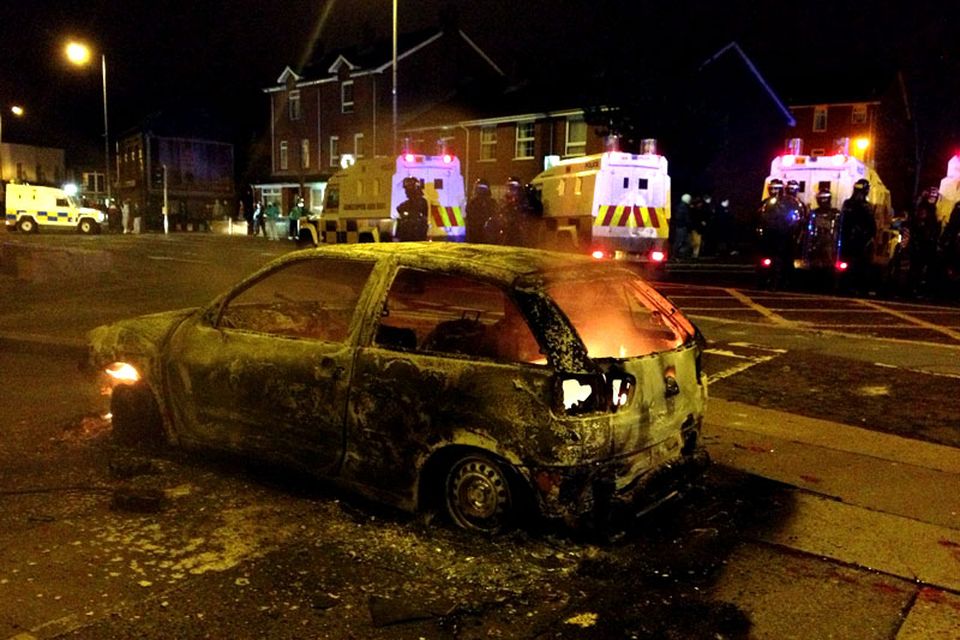 Castlereagh Street area of east Belfast following loyalist rioting January 3 2013