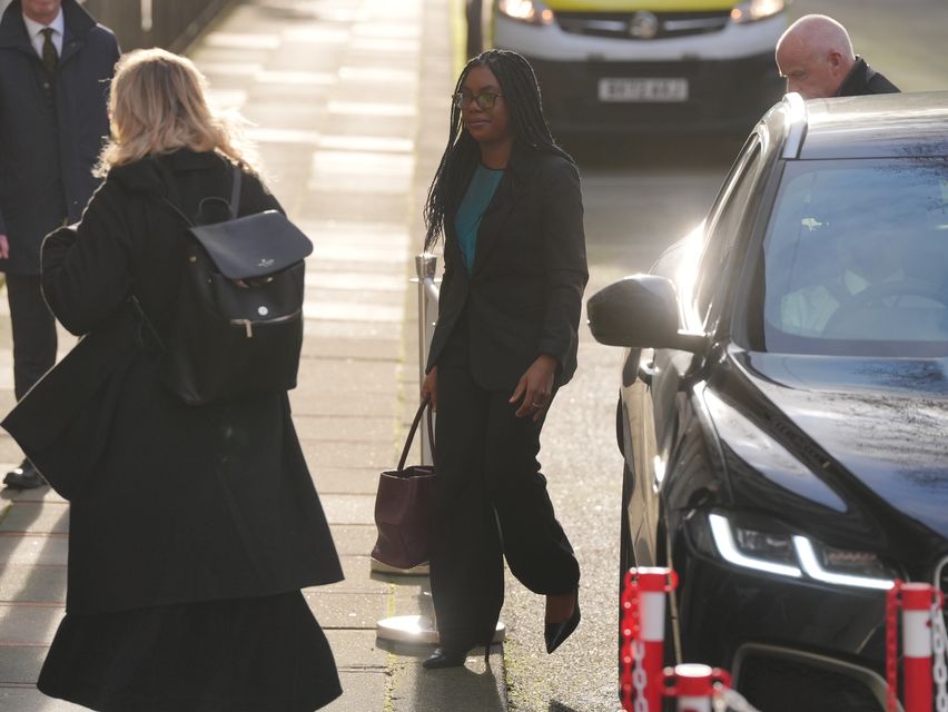 Kemi Badenoch, former minister of equalities, arriving to give evidence at the inquiry (Jonathan Brady/PA)