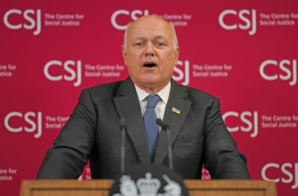 Conservative former minister Sir Iain Duncan Smith (Yui Mok/PA)