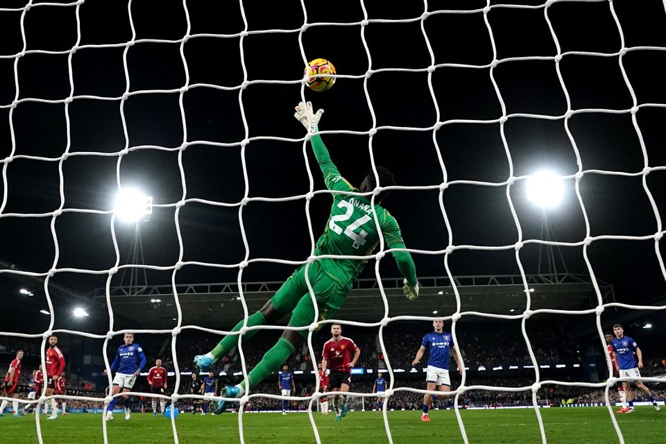 Andre Onana failed to keep the ball out as Omari Hutchinson (not pictured) scored (Bradley Collyer/PA)