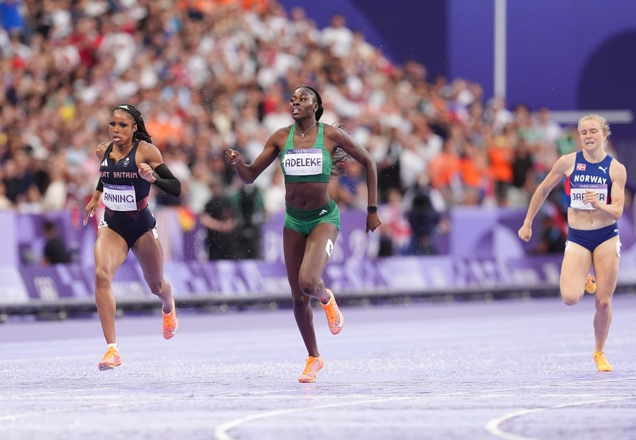 Ireland’s Rhasidat Adeleke finishes fourth in the Women’s 400m final at the Stade de France (Martin Rickett/PA)