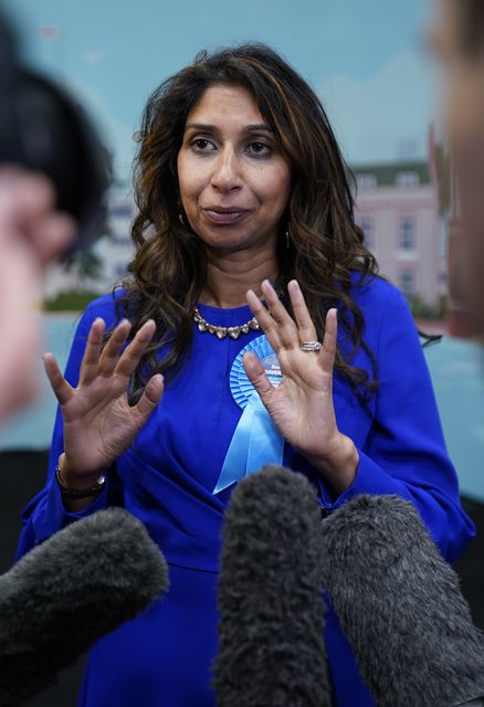 Former home secretary Suella Braverman called on Labour to scrap the cap (Andrew Matthews/PA)