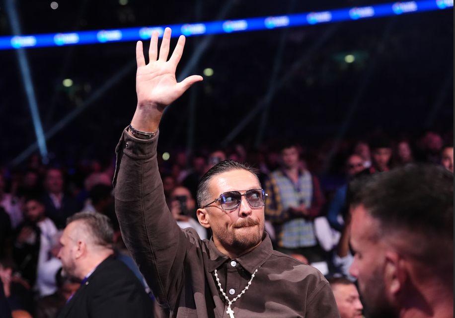 World heavyweight champion Oleksandr Usyk was at Wembley on Saturday night (Bradley Collyer/PA)