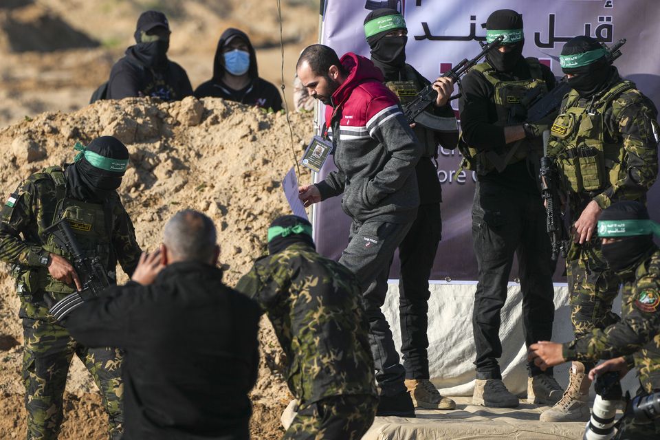 Israeli Yarden Bibas, 34, has been held hostage by Hamas in Gaza since October 7 2023 (AP)