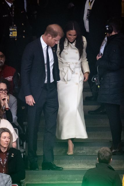 The Duke and Duchess of Sussex clapped as the national teams arrived for the opening ceremony of the Invictus Games (Aaron Chown/PA)