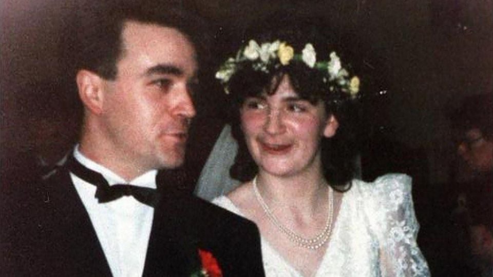 Avril Monaghan (30) with husband Michael on their wedding day