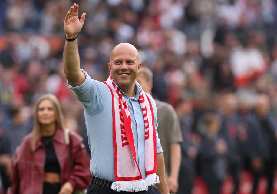 Arne Slot pipped Ruud van Nistelrooy to the Eredivisie title as manager of Feyenoord (PA)