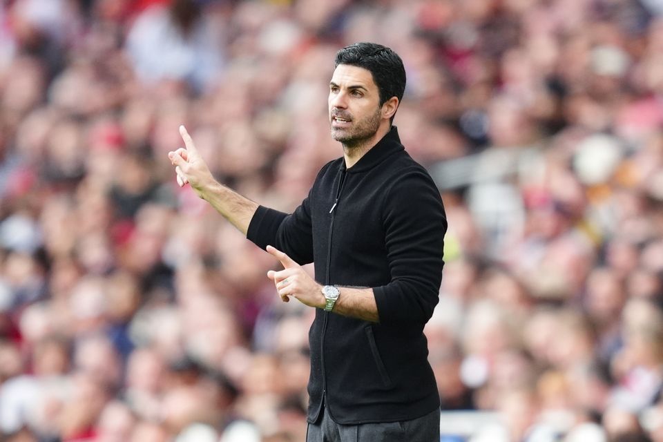 Arsenal manager Mikel Arteta during the Premier League win over Bournemouth. (Adam Davy/PA)