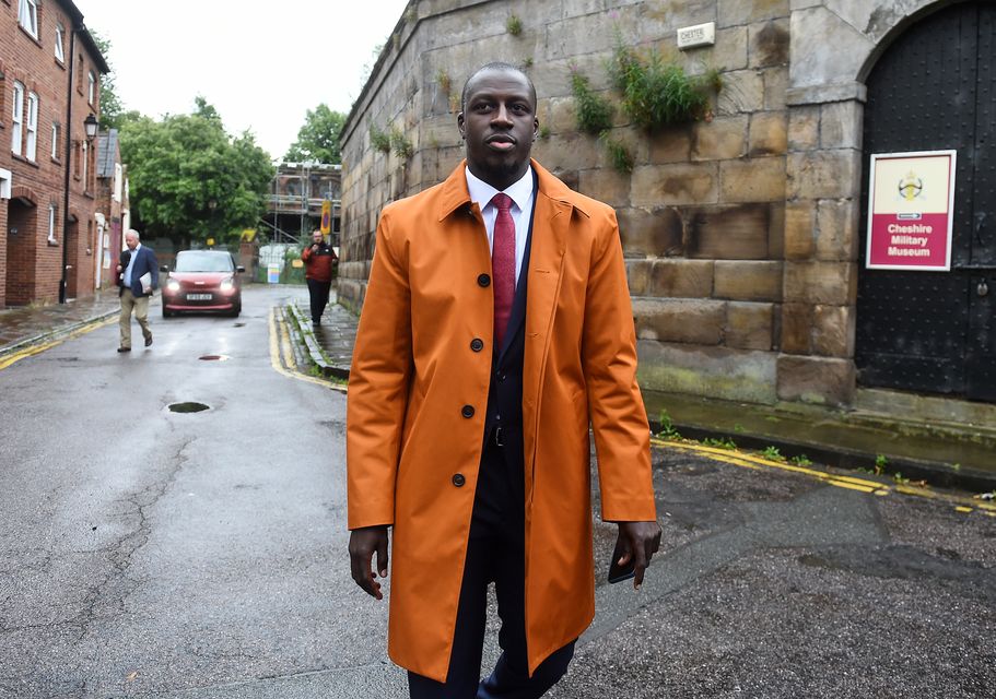 Manchester City footballer Benjamin Mendy leaves Chester Crown Court in July 2023 after being found not guilty of one count of rape and one of attempted rape (Peter Powell/PA)