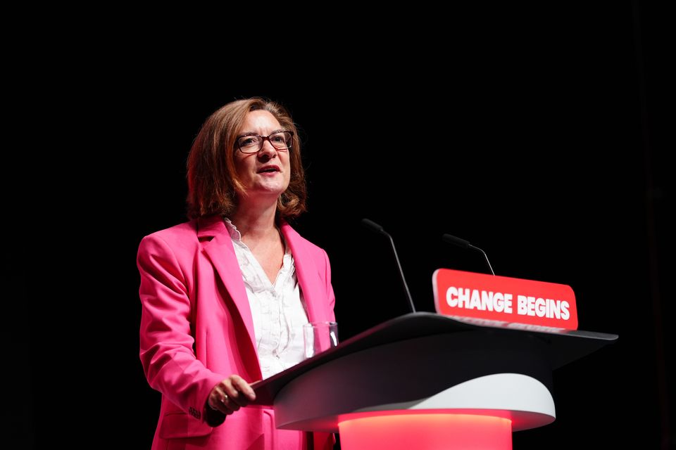 First Minister of Wales Eluned Morgan speaks during the Labour Party Conference at the ACC Liverpool (Peter Byrne/PA)