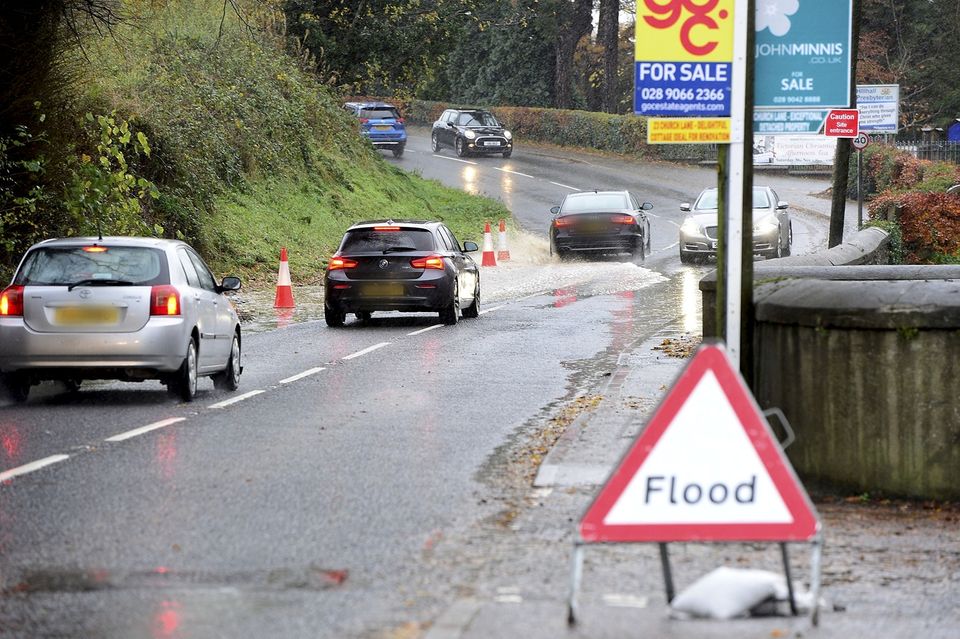 Rush hour chaos in Northern Ireland after heavy rain leads to