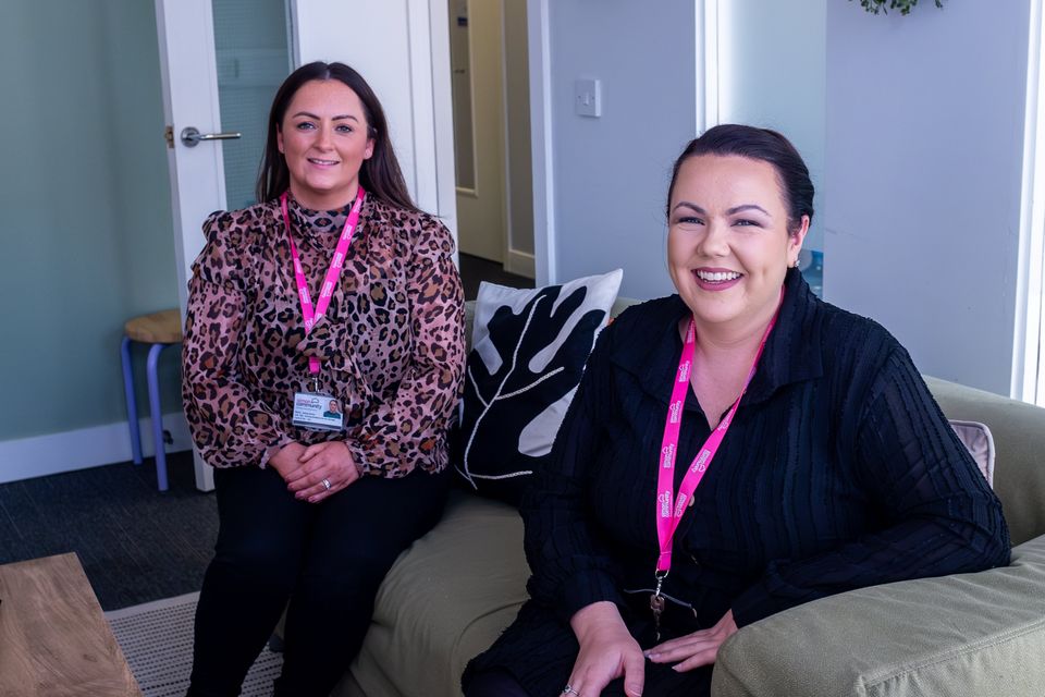 Aisling and Melissa at the charity's base