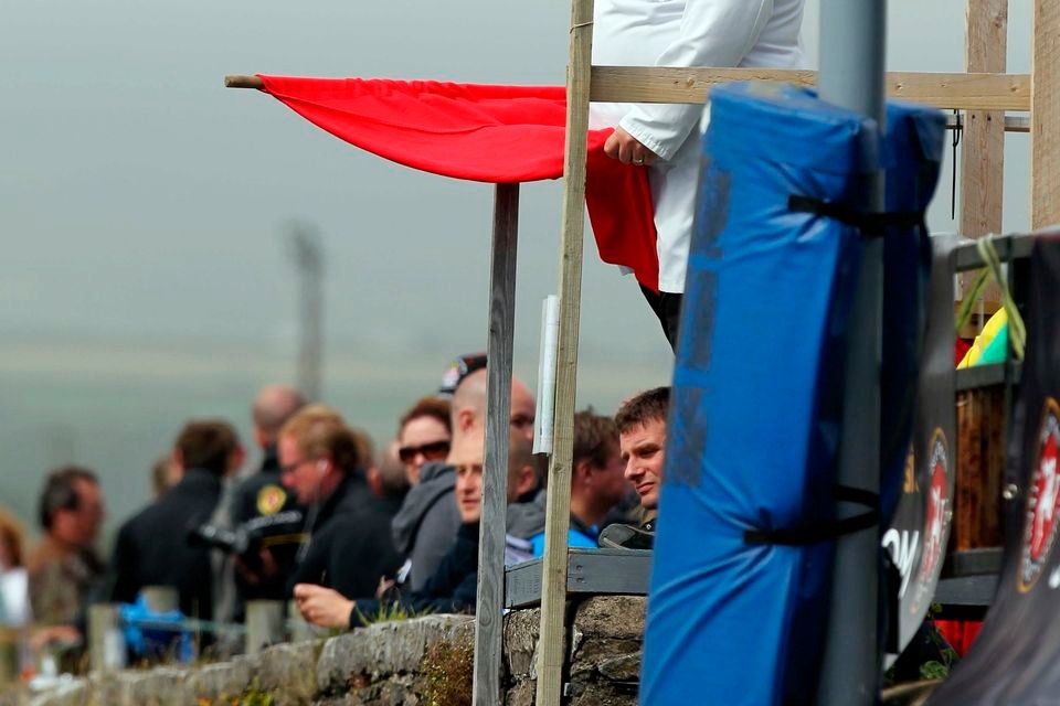 The incident led to a red flag during the race