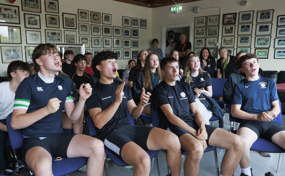 Ireland’s Philip Doyle, Daire Lynch and Rebecca Shorten were described as being inspirational to those looking to get into rowing (David Young/PA Wire)