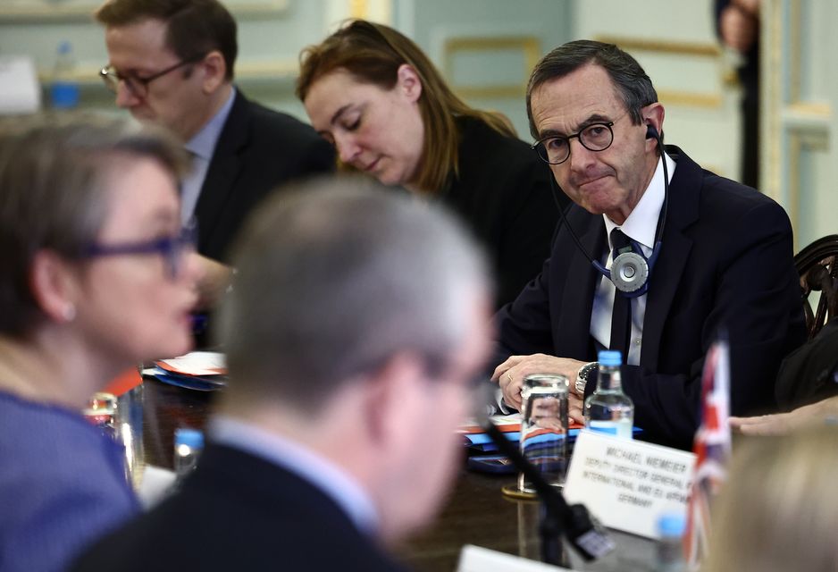 France’s Interior Minister Bruno Retailleau (right) (Henry Nicholls/PA)