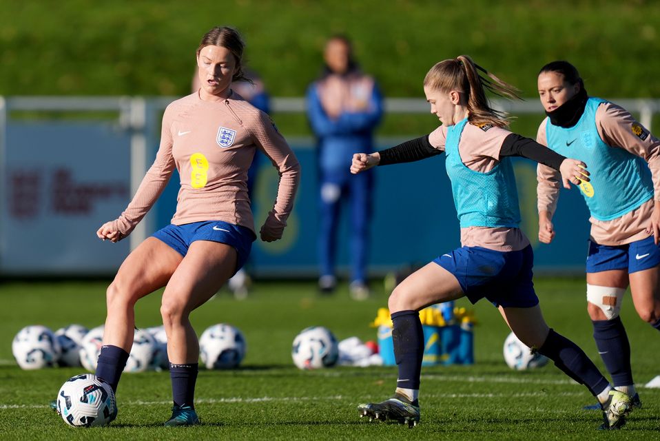 Ruby Mace (left) could make her senior England debut against Switzerland (Jacob King/PA)