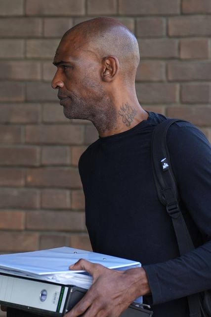 Matthew Martin outside Chelmsford Crown Court where he is on trial alongside Sean Harper, Shiza Harper and Mark Christopher, charged with conspiracy to kidnap and conspiracy to commit false imprisonment (Joe Giddens/ PA)