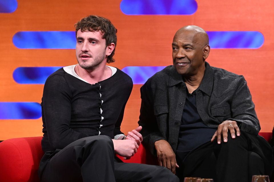 Paul Mescal and Denzel Washington on the show (Matt Crossick Media Assignments/PA)