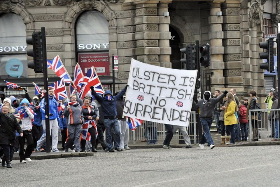 Thousands stage Belfast City Hall flag protest | BelfastTelegraph.co.uk