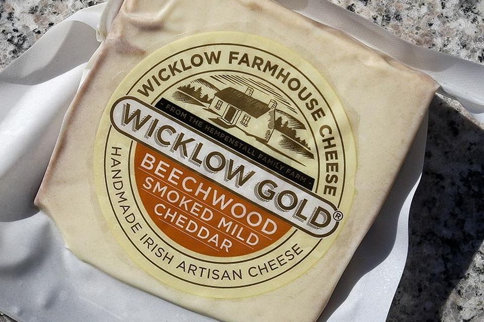 Wicklow Farmhouse Cheese's Wicklow Gold Beechwood Smoked Mild Cheddar.