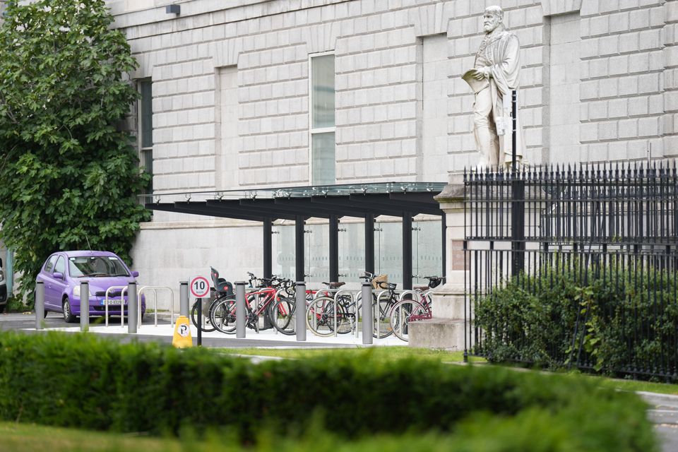 A view of the bike shelter at Leinster House, Dublin (Niall Carson/PA)