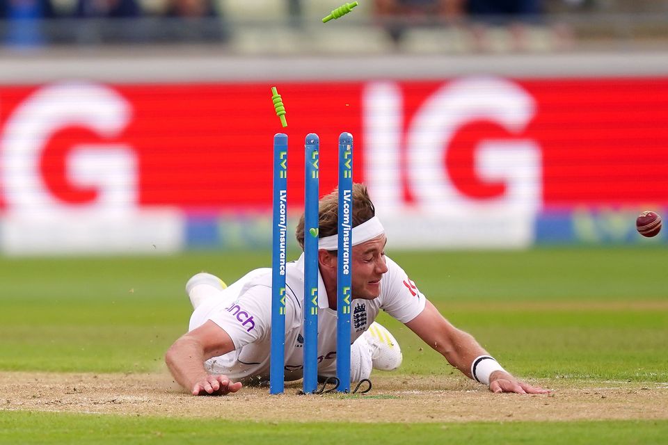England’s Stuart Broad had an over to forget (Mike Egerton/PA)