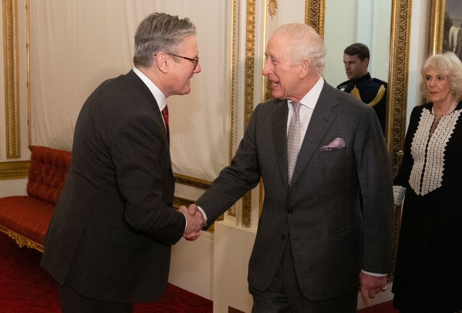 The King with Prime Minister Sir Keir Starmer (Aaron Chown/PA)