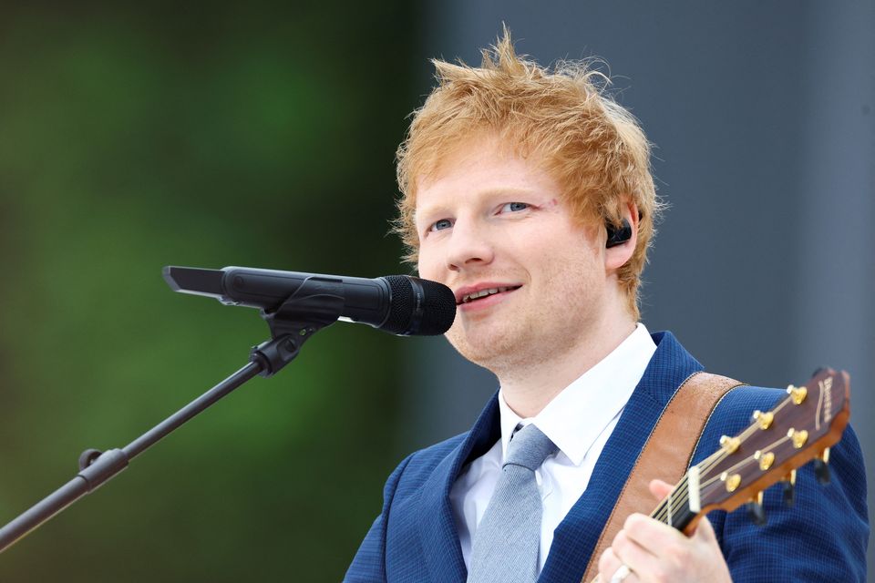 Ed Sheeran was the most played artist on radio, television and in public places in the UK in 2023 (Hannah McKay/PA)